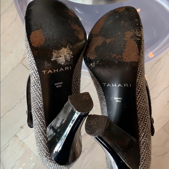 Elie Tahari Patent Leather & Fabric Pumps - Picture 6 of 8